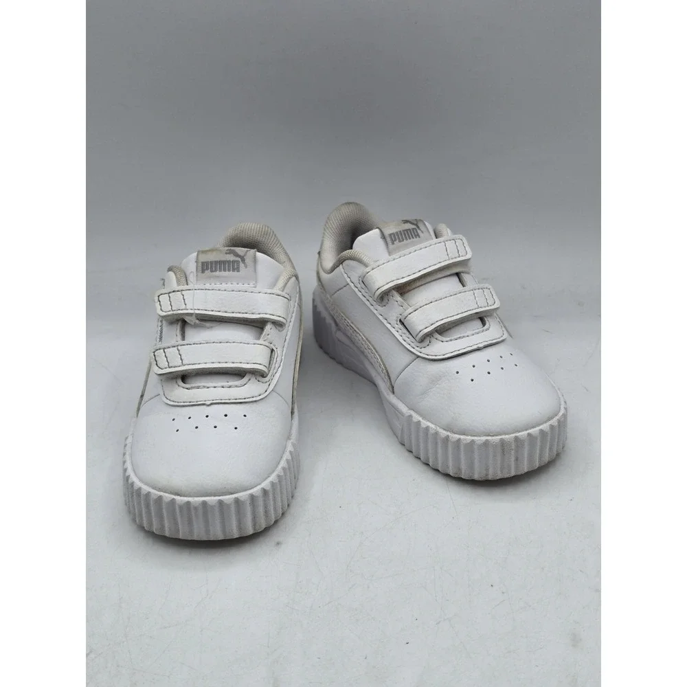 Puma Unisex-Child Carina Hook and Loop Shoe - Color White - Size 7‎